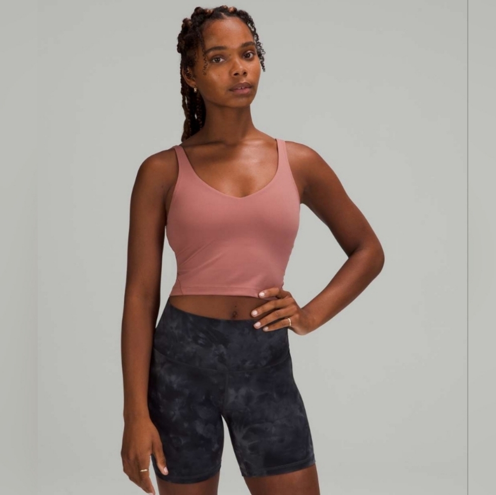 lululemon athletica Mauve Rose Scoop Neck Crop Tank